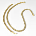 EU/US Import New Clavicle Chain Chunky Chain Stripe Statement Snake Chain Hip-Hop Personality Necklace Bracelet Set Plain Chain Set
