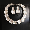 Premium Geometric Necklace Set Jewelry Retro Stud Elegant Clavicle Chain Bride Gown Design Accessory
