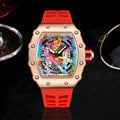 Swiss Brand Watch Men Overseas Mechanical Graffiti Quartz Watch Cutout Trendy Mens Watch Premium Waterproof