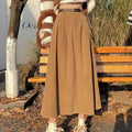 Fall-Winter Korean Retro High Waist Swing Long Skirt