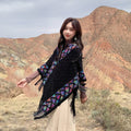 Women's Ethnic Elegant Knit Shawl + Cape 2026 - White