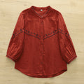 Women's Spring-Summer Slimming Mesh Embroidered 3/4 Sleeve Cardigan + Shirt 2026 - White