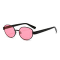 Fashionable Western New Metal Oval Round Women Premium Sun-Proof Glasses Men Overseas Retro Sunglasses