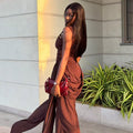 Fitted Waist-Tie Party Dress, Bodycon Mermaid Design