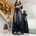 Fall K-Pop Slimming High Waist Loose Straight Leg Wide Leg Pants + Pants