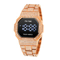 Item Time Men Digital Watch Export New Simple Digital Display Formal Watch Full Diamond Waterproof Watch Men Premium