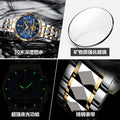 Swiss Brand Multifunction New Mens Watch Waterproof Glow Fashionable Quartz Watch Live Export Drop Ship