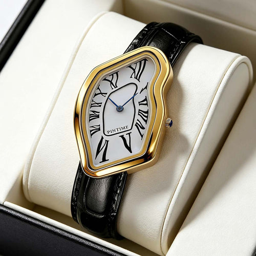 Overseas Vintage Melted Twisted Creative Watch Unisex Niche Light Luxury Waterproof Couples Quartz Watch Export Wholesale