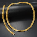 Overseas Personality Statement Clavicle Chain Chunky Chain Necklace Bracelet Set New Trendy Hip-Hop Buckle Style Wholesale Premium