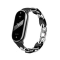 Fits Xiaomi Band 9 Band New 8nfc Version Smart Capable Sports Ceramic White 7 / 6 / 5 Leather Wrist Strap Metal Bracelet