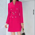 Women's Fall Korean Mid-Length Long Blazer + Jacket 2026 | Trendy Jacket - White