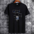 white large size men's short-sleeved t-shirt new half-sleeved clothes trendy body shirts for men and