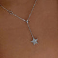 Western Fashionable Personality Simple Adjustable Five-Point Star Pendant Retro Shell Necklace Sensual Clavicle Chain N6444