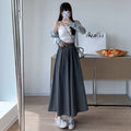 Summer Casual Versatile Lightweight Loose Wide Leg Pants + Skirt Pants