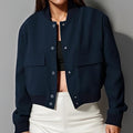 Women's Fall Stand Collar Jacket 2026 | Trendy Jacket - Apricot
