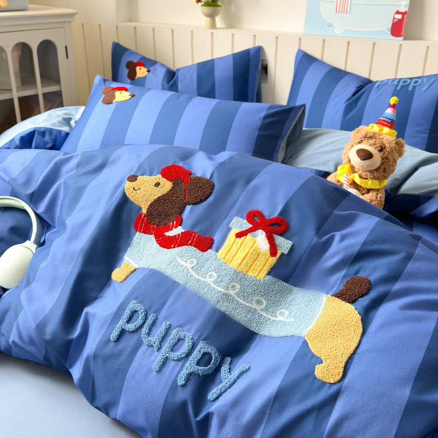 Tomato Kitten Embroidered Cotton 4-Piece Kids' Bedding Set - view 4