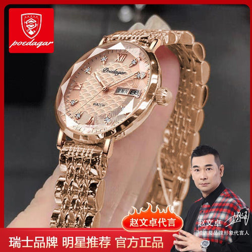 Cypress Reach Eggplant Waterproof Glow Ladies Watch Women Student Date Ultra Thin Quartz Watch TikTok AliExpress Drop Ship