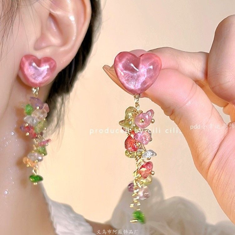 Colorful Star Tassel Drop Earrings - view 8
