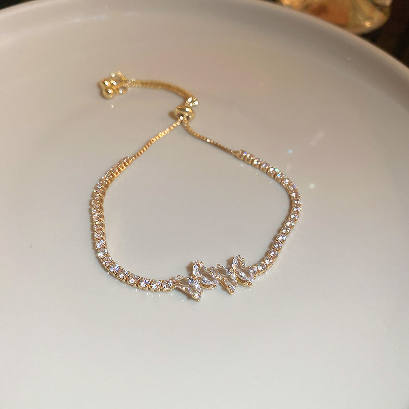 Korean Zircon Heart Circle Bracelet - view 12