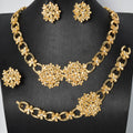 Amazon Western Trendy Blooming Flower Rhinestone Accessory Exquisite Set Middle East Bride Knot Wedding Accessory