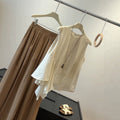 Summer Fashion Elegant Sleeveless Asymmetric Wide Leg Pants + Shirt + Tank Top 2-Piece Set