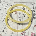 新中式玻璃仿玉冰透叮当镯圆条粗款闺蜜小众古风气质百搭粗款手镯