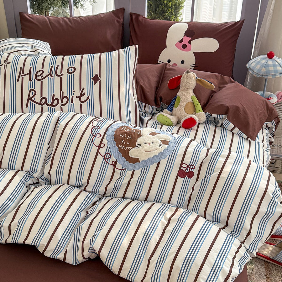 Teacup Bear Cartoon Cotton 4-Piece Kids' Bedding Set - view 2