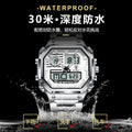 POEDAGAR New Digital Watch Multifunction Chronograph Time Sports Steel Band Mens Watch Live Export Bestseller Watch