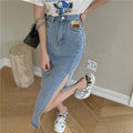 Summer Slimming Petite High Waist Slit Skirt + Long Skirt
