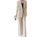 Spring-Summer Professional Elegant Jacket + Pants 3-Piece Set