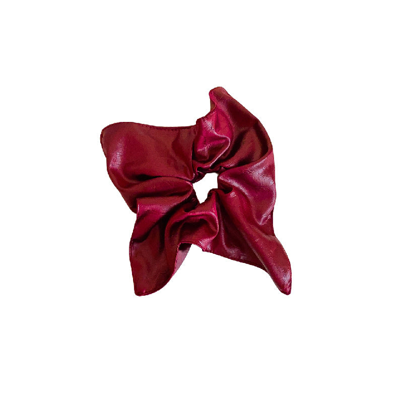Korean Minimalist Leather Scrunchie - view 5