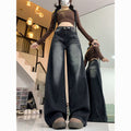 Fall K-Pop Slimming High Waist Loose Straight Leg Wide Leg Pants + Pants