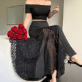 Fashion Sexy Lace High Waist Patchwork Skirt
