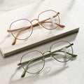 New Fashionable Metal Big Frame Progressive Reading Glasses Anti-Blue Distance-Near Dual Photochromic Elderly Glasses