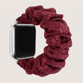 For appleiwatch Band S8 New Spring/Summer Embroidered Flower Polyester Large Cord Hair Tie Apple Watch Band