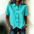 Summer Casual Short Sleeve Asymmetric Shirt