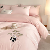 Relax Elegant Pink Cream Pink / 0.9m Bed - 3-Piece Flat Sheet - Fits 150x200cm Duvet