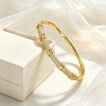 Cubic Zirconia X Letter Light Luxury Design Bangle Fashionable Premium Versatile Bestseller Bracelet Cross Butterfly ins Breeze Hand Jewelry