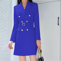 Women's Fall Korean Mid-Length Long Blazer + Jacket 2026 | Trendy Jacket - White
