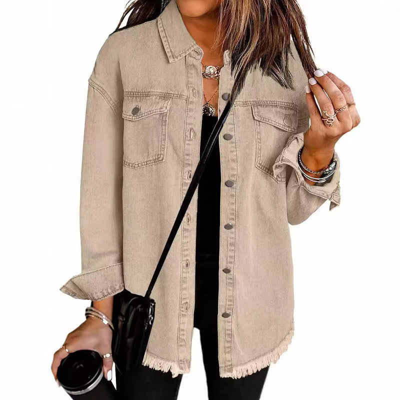 Women's Fall-Winter Hem Shirt + Jacket 2026 | Trendy Jacket - Black