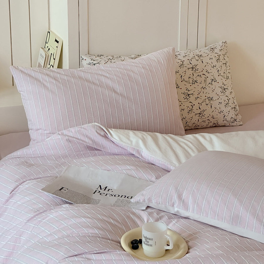 Spring Letter Print Cotton 4-Piece Bedding Set – Soft Everyday Bed Linen - view 3