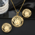 EU/US Import Necklace Trendy Personality Hip-Hop Fall Sky Portrait Pendant INS Necklace Earrings Set In Stock Set