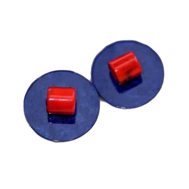 Klein Blue Butterfly Geometric Stud Earrings - view 5