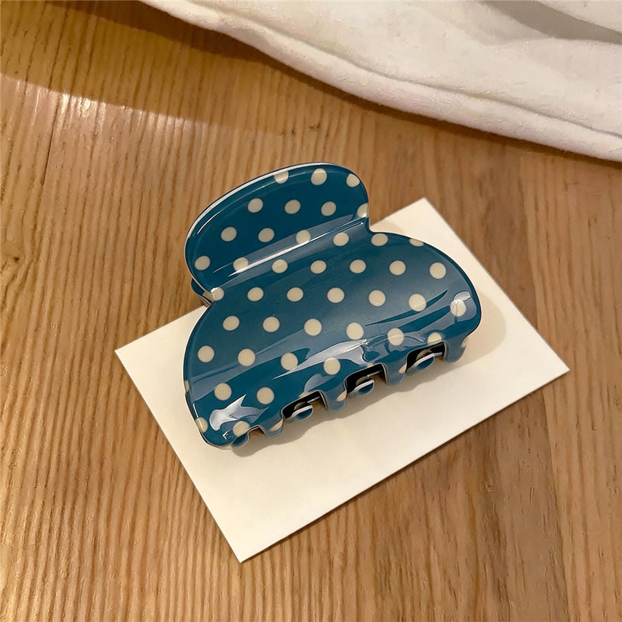 Korean Polka Dot Acrylic Hair Claw Clip - view 6