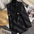 Women's Fall Korean School Loose Blazer + Top 2026 | Casual Blouse - Houndstooth Pants