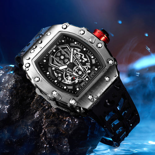 PINTIME / Item Time Export Bestseller Watch Men Bold Wine Barrel Men Watch Cutout Sports Quartz Watch