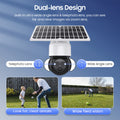 Solar PT dome machine wireless WIFI surveillance camera 4G remote dual lens full color night vision HD camera
