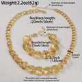 American Casual Classic Return Pattern Cutout Greece Return Pattern Figaro Change Fit Chain Necklace Bracelet Set