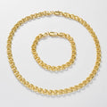 Export Accessory Copper Gold Plated 7MM Day Lettering Bracelet Necklace Set In Stock TEMU Longines Sound Overseas Hot Sale