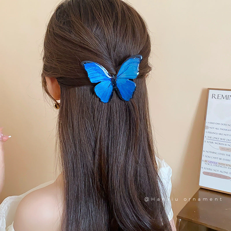 Dreamy Blue Butterfly Hair Clip - view 4